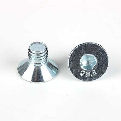 碳鋼8.8級藍白鋅內六角沉頭螺釘DIN7991